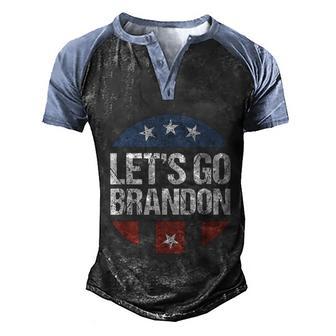 Lets Go Brandon Vintage Graphic Design Printed Casual Daily Basic Men's Henley Shirt Raglan Sleeve 3D Print T-shirt - Thegiftio UK