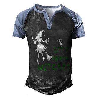 Lets Party Witches Graphic Design Printed Casual Daily Basic Men's Henley Shirt Raglan Sleeve 3D Print T-shirt - Thegiftio UK