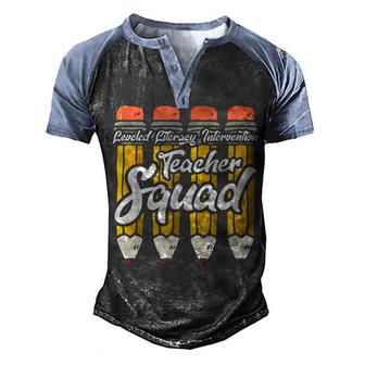 Leveled Literacy Intervention Teacher Squad Reading Men's Henley Shirt Raglan Sleeve 3D Print T-shirt - Thegiftio UK