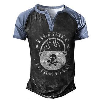 Licensed Potion Maker Graphic Design Printed Casual Daily Basic Men's Henley Shirt Raglan Sleeve 3D Print T-shirt - Thegiftio UK