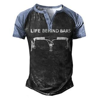 Life Behind Bars V3 Men's Henley Shirt Raglan Sleeve 3D Print T-shirt - Seseable