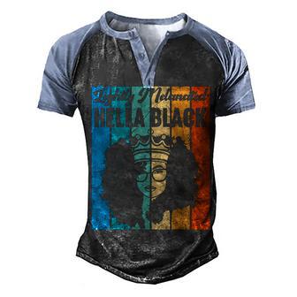 Lightly Melanated Hella Black History Melanin African Pride V2 Men's Henley Shirt Raglan Sleeve 3D Print T-shirt - Thegiftio UK