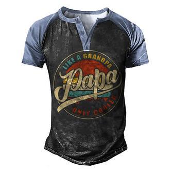 Like A Grandpa Only Cooler Graphic Design Printed Casual Daily Basic Men's Henley Shirt Raglan Sleeve 3D Print T-shirt - Thegiftio UK