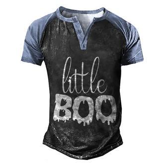 Little Boo Halloween Quote Graphic Design Printed Casual Daily Basic V2 Men's Henley Shirt Raglan Sleeve 3D Print T-shirt - Thegiftio UK