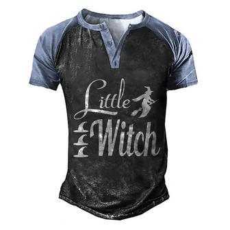 Little Witch Funny Halloween Quote Graphic Design Printed Casual Daily Basic V2 Men's Henley Shirt Raglan Sleeve 3D Print T-shirt - Thegiftio UK