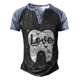 Love Teeth Dentist Dental Assistant Hygienist Funny Gift Graphic Design Printed Casual Daily Basic Men's Henley Shirt Raglan Sleeve 3D Print T-shirt - Thegiftio UK