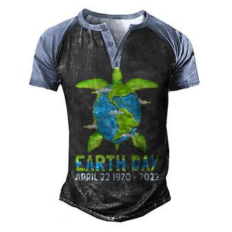 Love World Earth Day Sea Turtle Planet Environment Men's Henley Shirt Raglan Sleeve 3D Print T-shirt - Thegiftio UK