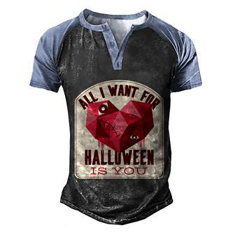 Low Poly Heart Hallowee Graphic Design Printed Casual Daily Basic Men's Henley Shirt Raglan Sleeve 3D Print T-shirt - Thegiftio UK