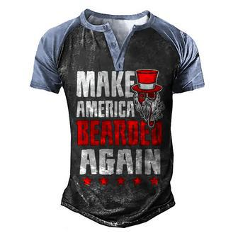 Make America Bearded Again Men's Henley Shirt Raglan Sleeve 3D Print T-shirt - Seseable