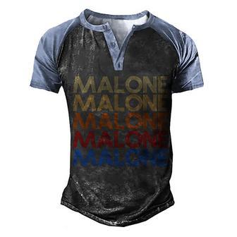 Malone Retro Vintage Style Name Graphic Design Printed Casual Daily Basic Men's Henley Shirt Raglan Sleeve 3D Print T-shirt - Thegiftio UK