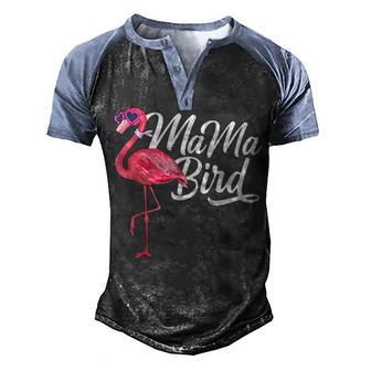 Mama Bird Flamingo Mothers Day Gift Graphic Design Printed Casual Daily Basic Men's Henley Shirt Raglan Sleeve 3D Print T-shirt - Thegiftio UK