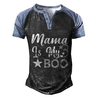 Mama Is My Boo Halloween Quote Graphic Design Printed Casual Daily Basic Men's Henley Shirt Raglan Sleeve 3D Print T-shirt - Thegiftio UK