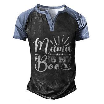 Mama Is My Boo Halloween Quote Graphic Design Printed Casual Daily Basic Men's Henley Shirt Raglan Sleeve 3D Print T-shirt - Thegiftio UK
