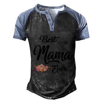 Mama Tshirtbest Mama Ever Crazy Mama She Has Anger Issues Graphic Design Printed Casual Daily Basic V2 Men's Henley Shirt Raglan Sleeve 3D Print T-shirt - Thegiftio UK