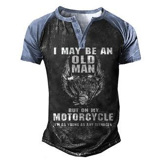 May Be Old Men's Henley Shirt Raglan Sleeve 3D Print T-shirt - Seseable