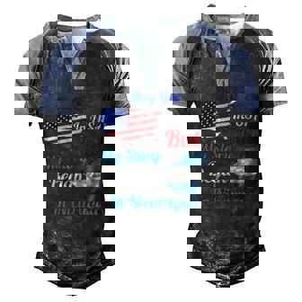 May Live In Usa But My Story Began In Nicaragua Flag Men's Henley Raglan T-Shirt | Mazezy