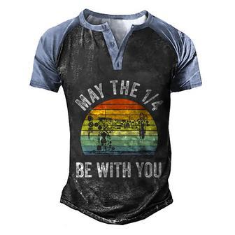May The 14 Be With You Sewing Machine Quilting Vintage Graphic Design Printed Casual Daily Basic Men's Henley Shirt Raglan Sleeve 3D Print T-shirt - Thegiftio UK