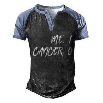 Me 1 Cancer 0 Beat Cancer Cancer Survivor Gift Graphic Design Printed Casual Daily Basic Men's Henley Shirt Raglan Sleeve 3D Print T-shirt - Thegiftio UK