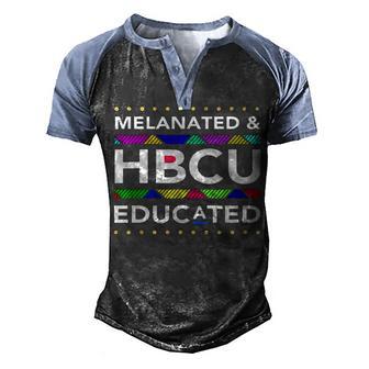 Melanated Hbcu Educated Historically Black Colleges Unis Graphic Design Printed Casual Daily Basic Men's Henley Shirt Raglan Sleeve 3D Print T-shirt - Thegiftio UK