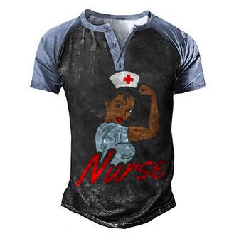 Melanin Black Nurse Clothing Gift African American Women Men's Henley Shirt Raglan Sleeve 3D Print T-shirt - Thegiftio UK