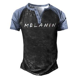 Melanin V2 Men's Henley Shirt Raglan Sleeve 3D Print T-shirt - Thegiftio UK
