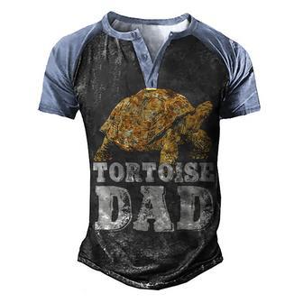 Mens African Spurred Dad Sulcata Tortoise Men's Henley Shirt Raglan Sleeve 3D Print T-shirt - Thegiftio UK