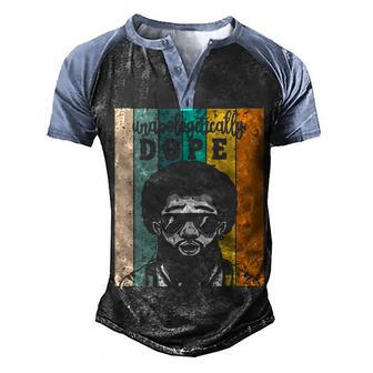 Mens Unapologetically Dope Men's Henley Shirt Raglan Sleeve 3D Print T-shirt - Thegiftio UK