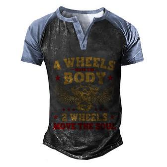 Mens Vintage Superbike Racing Biker Ride More Motorcycle Graphic Design Printed Casual Daily Basic Men's Henley Shirt Raglan Sleeve 3D Print T-shirt - Thegiftio UK