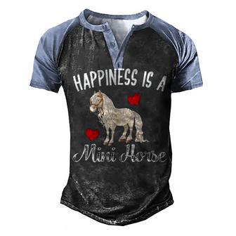 Miniature Horse Gifts Mini Horse Pet Horse Lovers Men's Henley Shirt Raglan Sleeve 3D Print T-shirt - Thegiftio UK