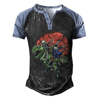 Monster Cartoons Dabbing Graphic Design Printed Casual Daily Basic Men's Henley Shirt Raglan Sleeve 3D Print T-shirt - Thegiftio UK