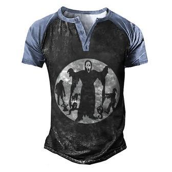 Moon Cemetery Funny Halloween Quote Men's Henley Shirt Raglan Sleeve 3D Print T-shirt - Thegiftio UK