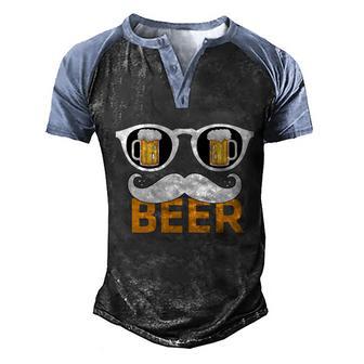 Mr Beer National Beer Gift For Beer Day Graphic Design Printed Casual Daily Basic Men's Henley Shirt Raglan Sleeve 3D Print T-shirt - Thegiftio UK
