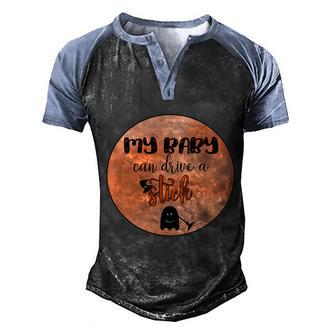 My Baby Can Drive A Stick Halloween Quote Graphic Design Printed Casual Daily Basic Men's Henley Shirt Raglan Sleeve 3D Print T-shirt - Thegiftio UK
