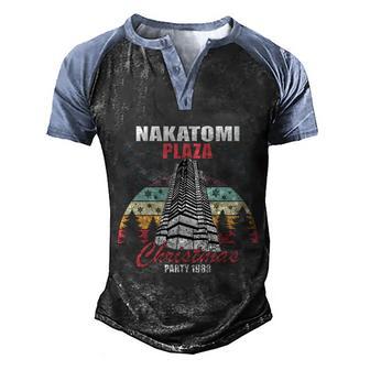 Nakatomi Plaza Christmas Party 1988 Funny Xmas Vintage Cool Graphic Design Printed Casual Daily Basic Men's Henley Shirt Raglan Sleeve 3D Print T-shirt - Thegiftio UK