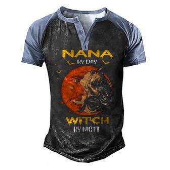 Nana By Day Witch By Night Men's Henley Shirt Raglan Sleeve 3D Print T-shirt - Thegiftio UK