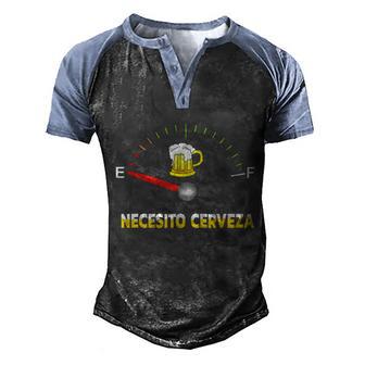 Necesito Cerveza I Need Beer In Spanish Design Graphic Design Printed Casual Daily Basic Men's Henley Shirt Raglan Sleeve 3D Print T-shirt - Thegiftio UK