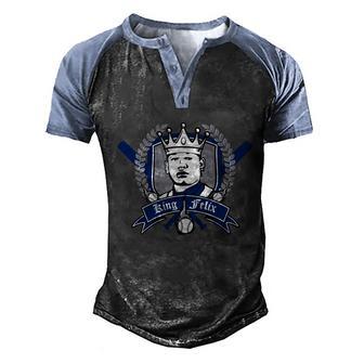 New King Felix Vector Design Graphic Design Printed Casual Daily Basic Men's Henley Shirt Raglan Sleeve 3D Print T-shirt - Thegiftio UK
