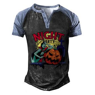 Night Party Halloween Graphic Design Printed Casual Daily Basic Men's Henley Shirt Raglan Sleeve 3D Print T-shirt - Thegiftio UK