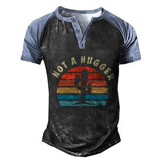 Not A Hugger Cactus Sarcastic Gift Graphic Design Printed Casual Daily Basic Men's Henley Shirt Raglan Sleeve 3D Print T-shirt - Thegiftio UK