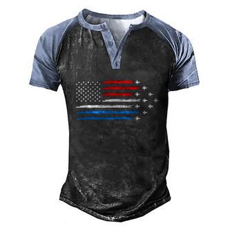 Not A Veteran But I Support Them Patriotic Graphic Design Printed Casual Daily Basic Men's Henley Shirt Raglan Sleeve 3D Print T-shirt - Thegiftio UK