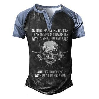 Nothing Makes Me Happier Men's Henley Shirt Raglan Sleeve 3D Print T-shirt - Seseable