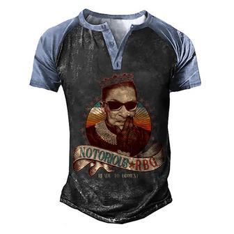 Notorious Rbg Ready To Dissent Ruth Bader Ginsburg Graphic Design Printed Casual Daily Basic Men's Henley Shirt Raglan Sleeve 3D Print T-shirt - Thegiftio UK