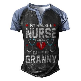 Nurse Grandma Cool Gift From Granddaughter Gift Men's Henley Shirt Raglan Sleeve 3D Print T-shirt - Thegiftio UK