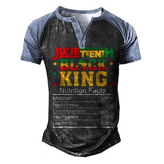 Nutritional Facts Juneteenth 1865 Black King Black Queen Men's Henley Shirt Raglan Sleeve 3D Print T-shirt - Thegiftio UK