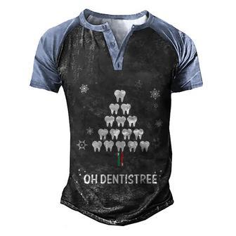 Oh Dentistree Dentist Christmas Sweater Design Gift Graphic Design Printed Casual Daily Basic Men's Henley Shirt Raglan Sleeve 3D Print T-shirt - Thegiftio UK