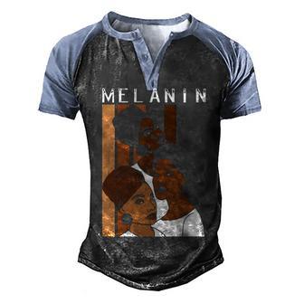 Oheneba Melanin Black Pride Graphic Design Printed Casual Daily Basic Men's Henley Shirt Raglan Sleeve 3D Print T-shirt - Thegiftio UK