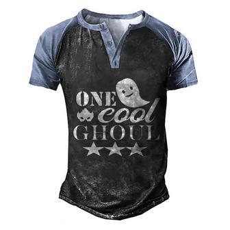 One Cool Ghoul Halloween Quote Graphic Design Printed Casual Daily Basic V3 Men's Henley Shirt Raglan Sleeve 3D Print T-shirt - Thegiftio UK