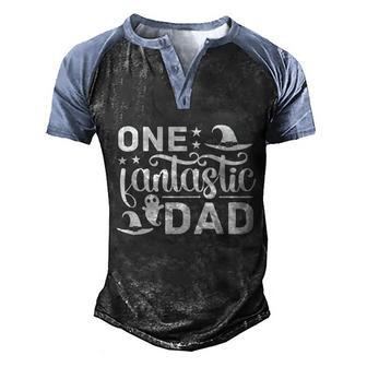 One Fantastic Dad Halloween Quote Graphic Design Printed Casual Daily Basic Men's Henley Shirt Raglan Sleeve 3D Print T-shirt - Thegiftio UK
