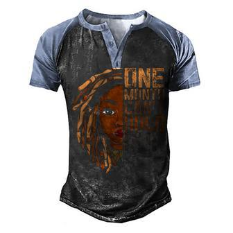 One Month Cant Hold Our History Apparel African Melanin Loc Men's Henley Shirt Raglan Sleeve 3D Print T-shirt - Thegiftio UK