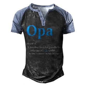 Opa Another Grandfather Only Cooler Men's Henley Shirt Raglan Sleeve 3D Print T-shirt - Thegiftio UK